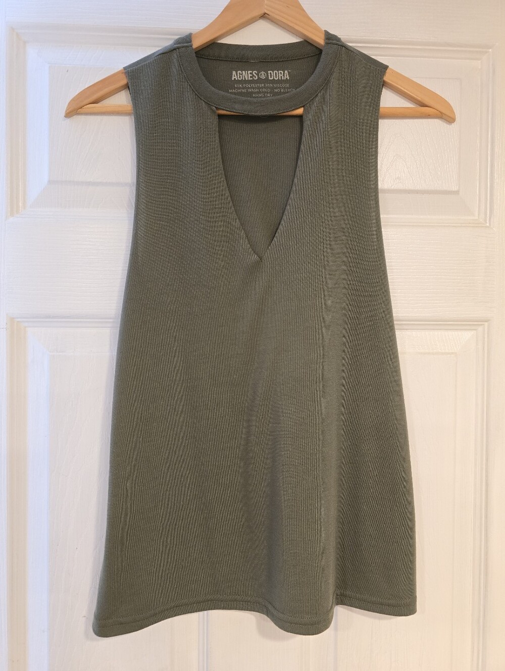 NWOT Agnes and Dora Military Green Tank Top